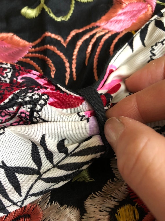 vintage 1940s rayon jersey bikini {s/m} 40s flora… - image 7