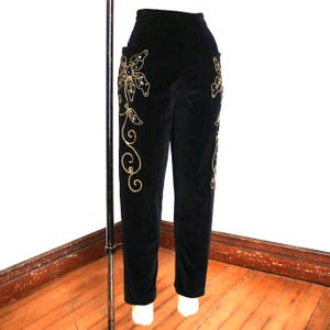 black velvet cigarette trousers Noire Henna Mehndi Perfect black trousers to elevate your wardrobe effortlessly. Paris Pant - Black Silk