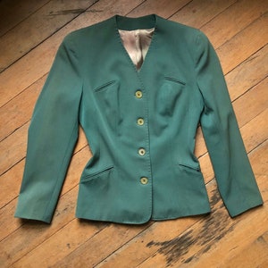 vintage 1940s collarless jacket s image 8