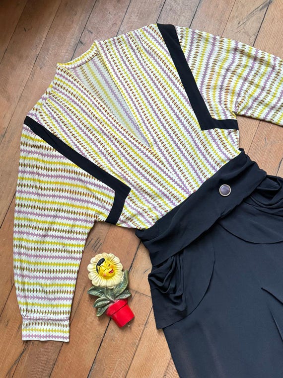 vintage 1940s rayon jersey dress {m} - image 7