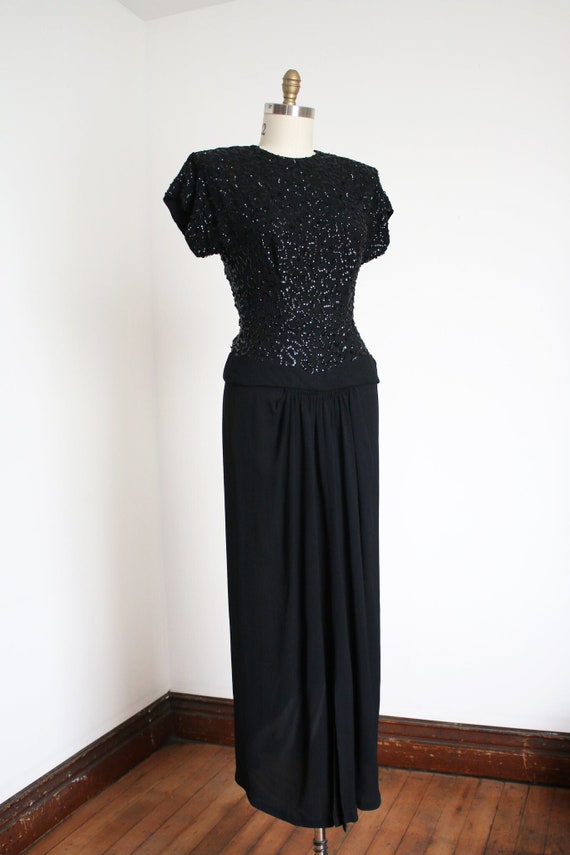 vintage 1940s Frank Starr sequin gown {m} - image 1