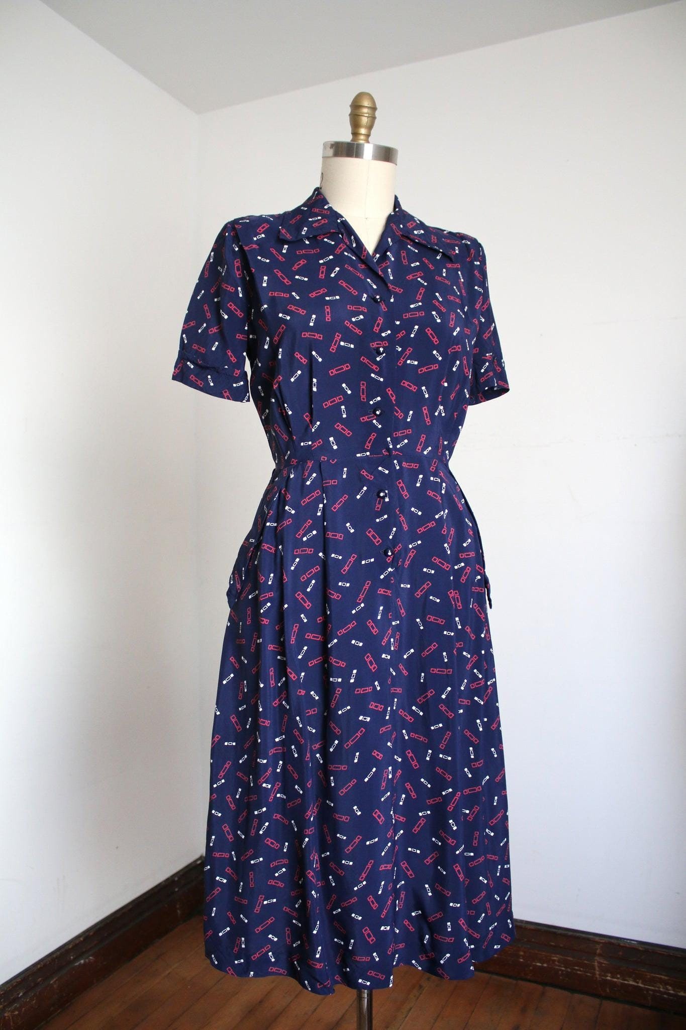 Special Vintage 1940’s Wool＆Rayon Dress SALE // Vintage 1940s Rayon Dress {m} AS-IS - Etsy