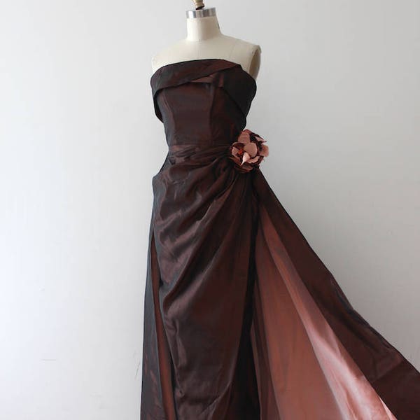 20% OFF SALE // vintage 1950s Emma Domb evening dress