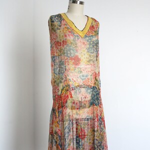 Vintage 1930s Sheer Floral Dress m - Etsy