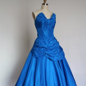 SALE // vintage 1950s blue party dress {xs}