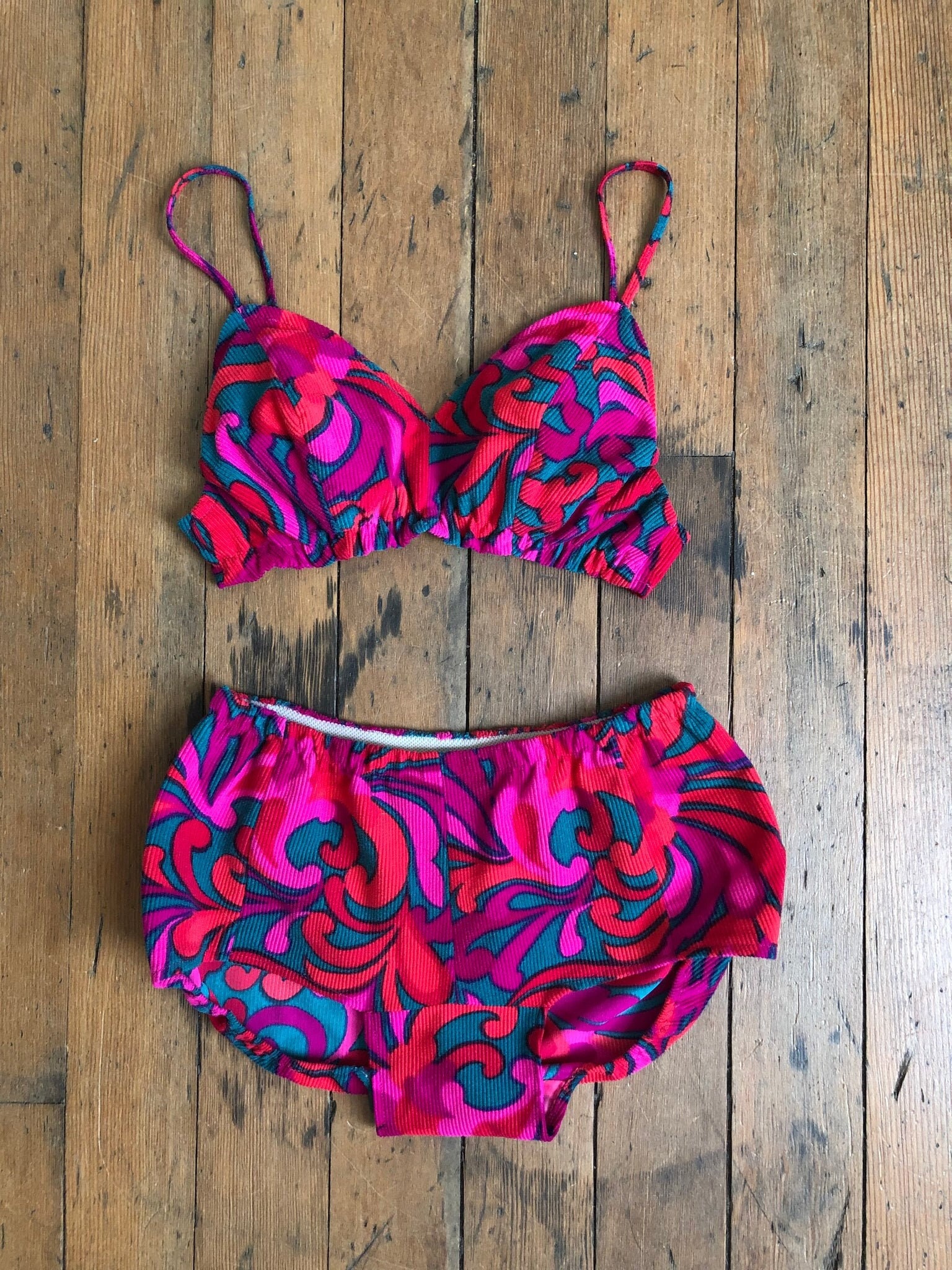 La Perla Women Bikini Top Pink Padded Bralette Back Tie Summer Beach  Swimsuit XS