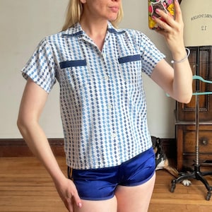 vintage 1950s Juniors button up shirt {xs}
