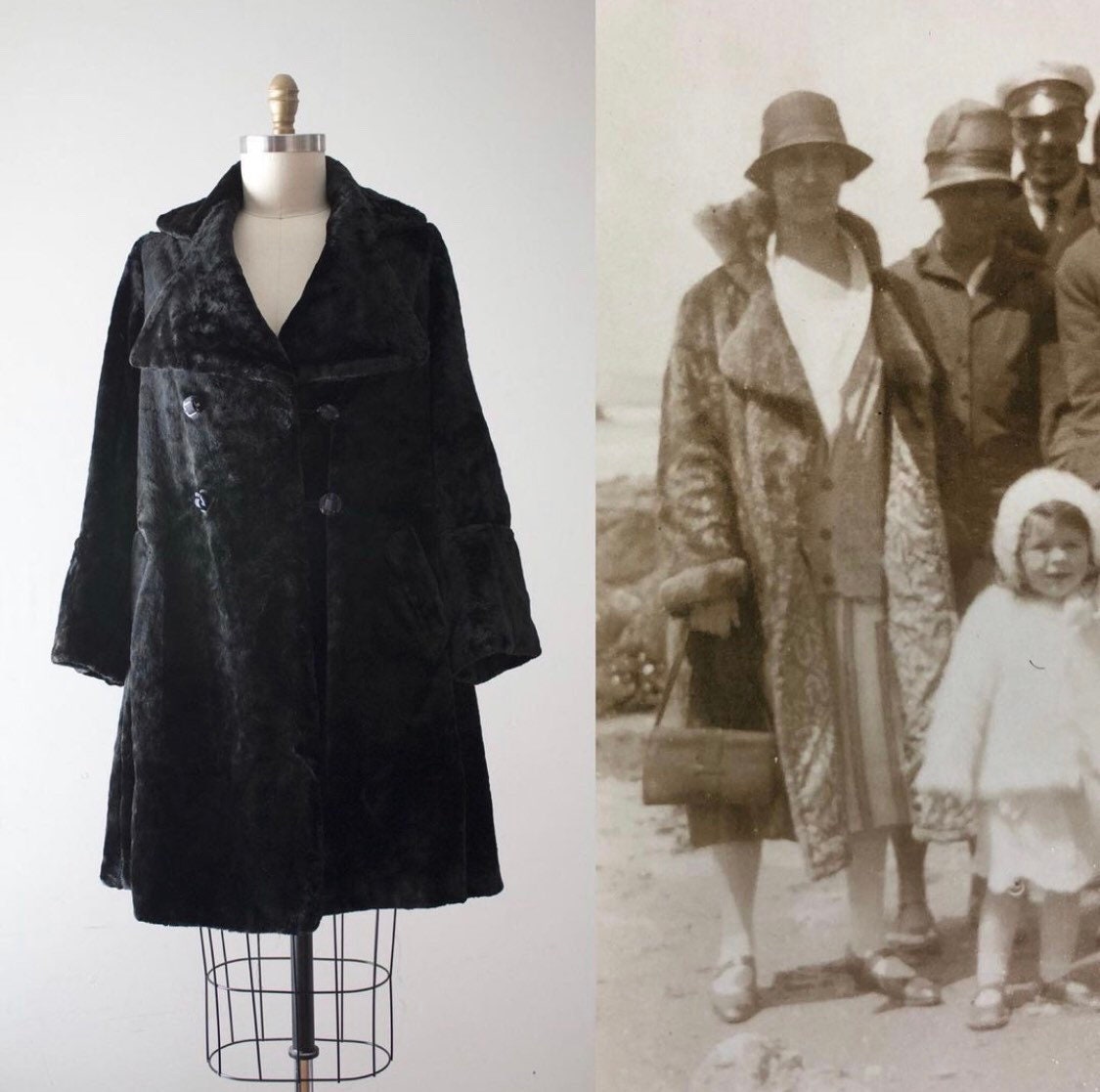 1920s faux fur coat