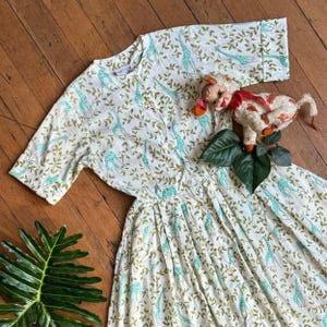 vintage 1950s 60s novelty giraffe shirtwaist dress {m}