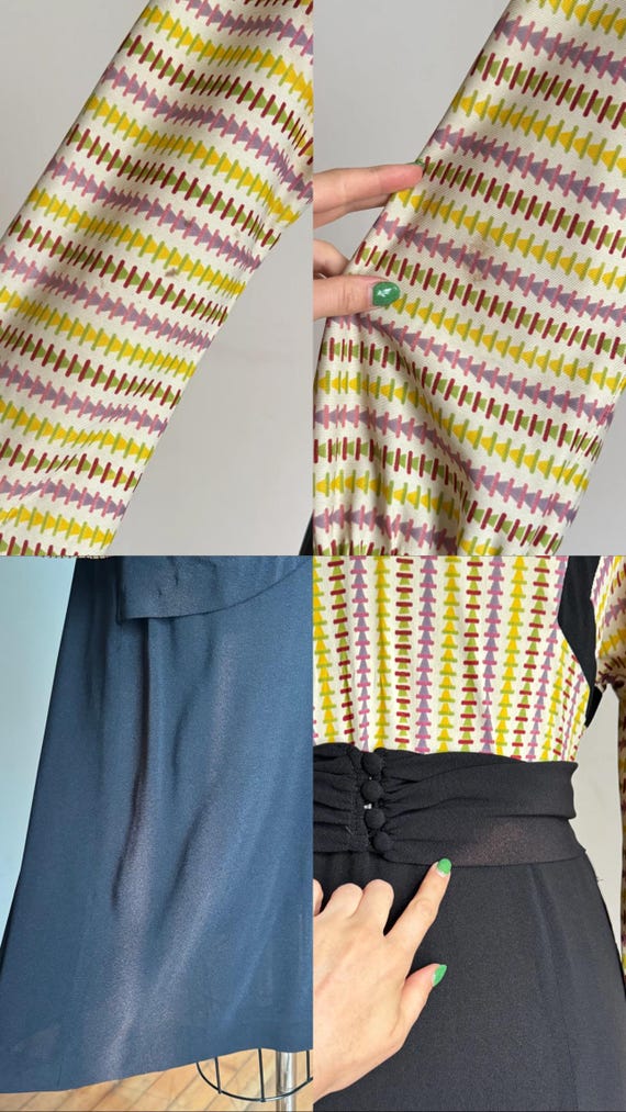 vintage 1940s rayon jersey dress {m} - image 9