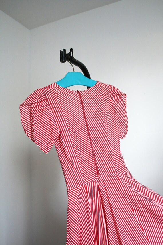 vintage 1940s candy stripe dress {xs} - image 7