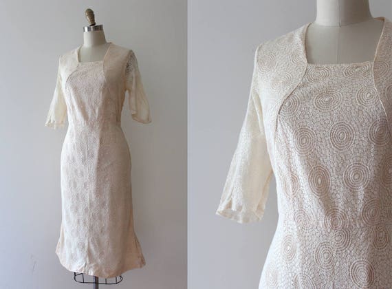 Clearance Vintage 1930s Spiderweb Lace Dress 30s Pale Pink Etsy