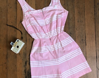 SALE // vintage 1950s pink romper {xs-s}