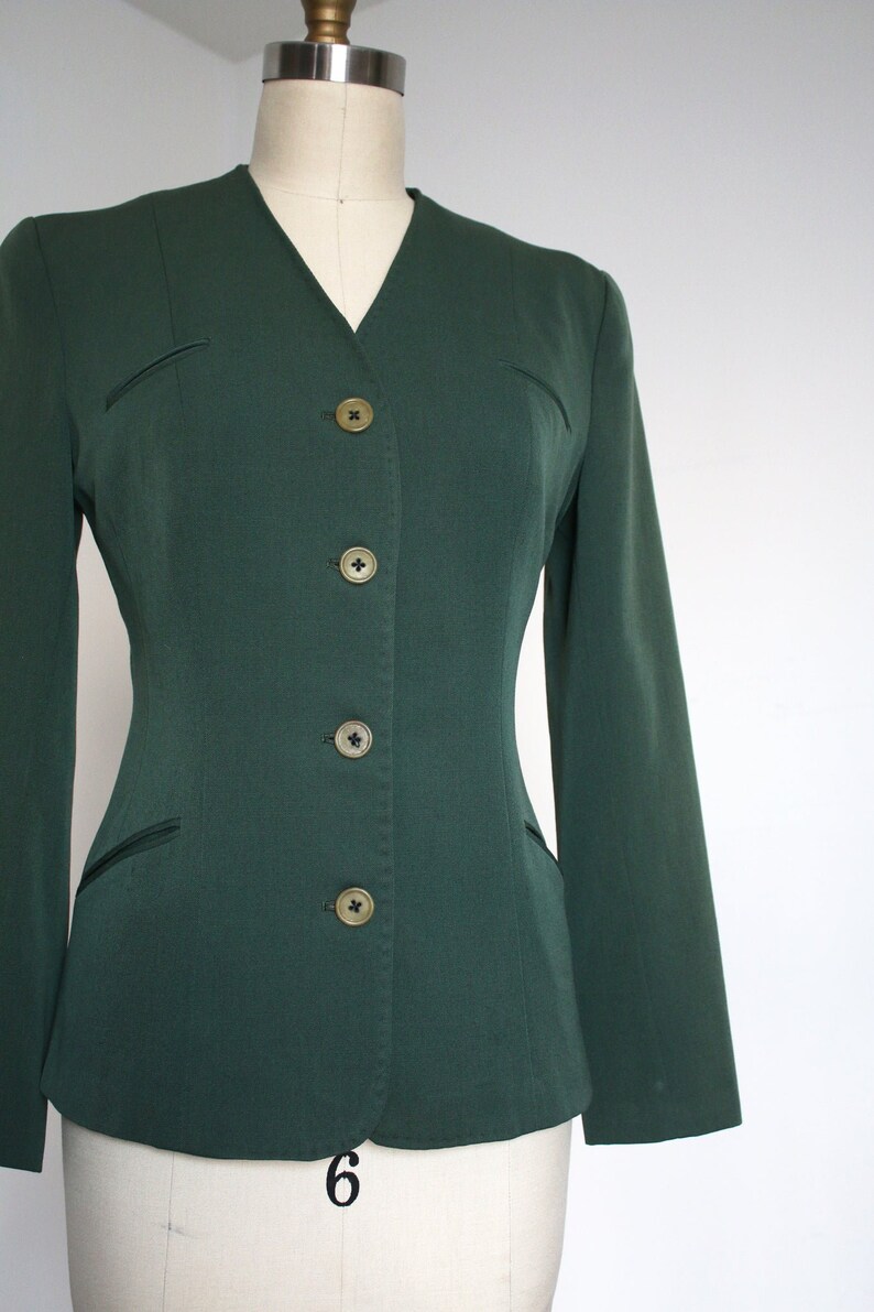 vintage 1940s collarless jacket s image 4