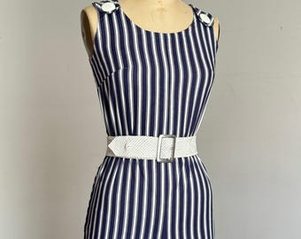 vintage 1960s striped cotton jumpsuit {s}