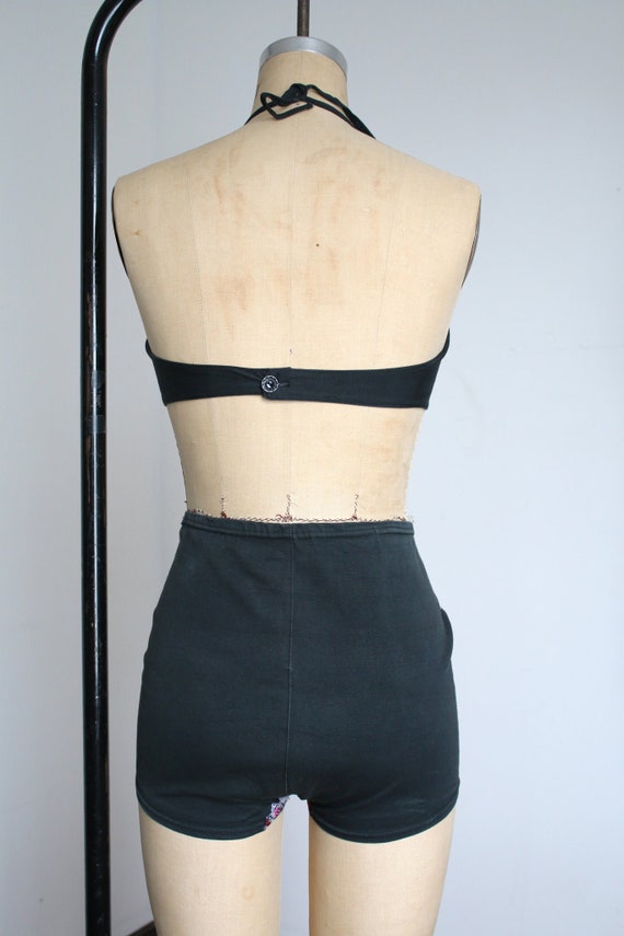 vintage 1940s rayon jersey bikini {s/m} 40s flora… - image 2
