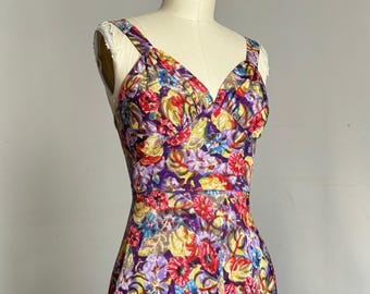 vintage 1930s floral maxi dress {xs}