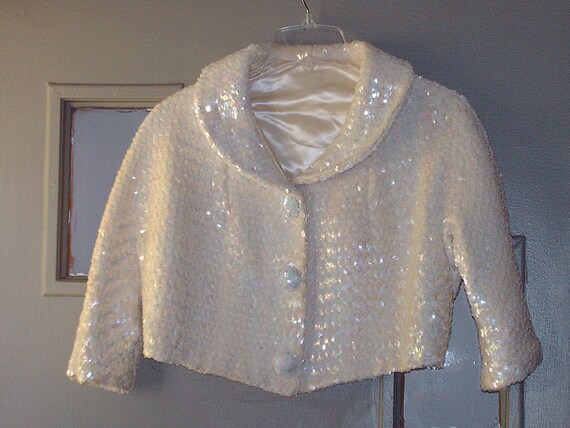 1950s Sequin Jacket. Size 36/ Medium - image 1
