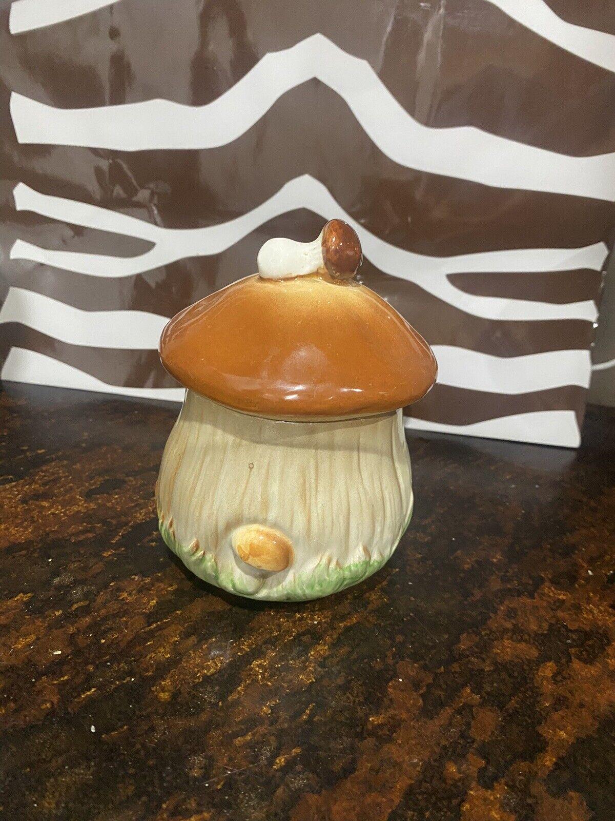 VINTAGE LEFTON MUSHROOM Honey Sugar Jam Jar H6363 Original