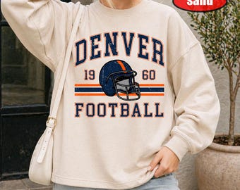Denver Football Vintage Sweatshirt – Old School Game Day Apparel