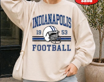 Indianapolis Football Sweatshirt Shirt Hoodie Vintage Game Day Apparel Football Fan Gift Classic Sportswear