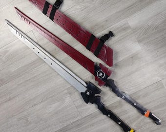 Chen Raythean Dual Swords & Sheath Prop Kit Arknights for Cosplay or Wall Decoration