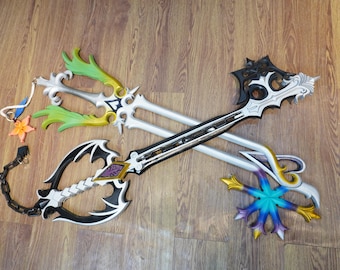 Oblivion & Oathkeeper Keyblade Sora Prop Kingdom Hearts For Cosplay or Wall Decoration