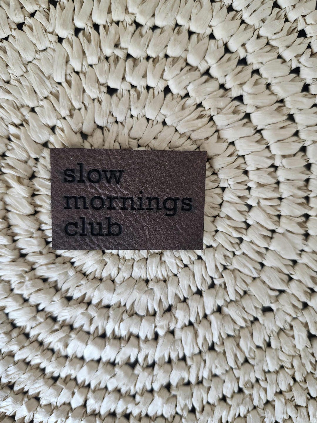 Slow Labels Leather Sewing Label, Slow Mornings Club, Minimalis, Sewing Accessories ...