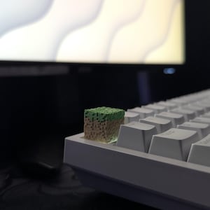 Porte-clés artisanal Minecraft Grass Block, cadeau pour joueur