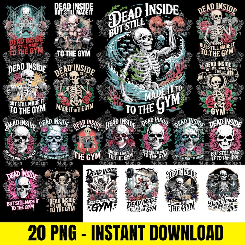 Dead Inside Gym Digital Art PNG