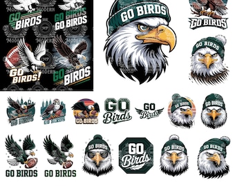 20 Go birds svg, Eagles svg, Fly eagles svg, örnar, söndagar för fågeln, Philadelphia Football, söndagarsfotboll, Cricut, Silhouette Cut