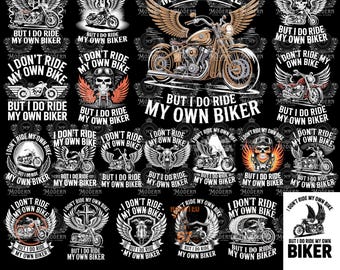 20 No conduzco mi propia moto, pero sí conduzco mi propio SVG de motociclista, sudadera divertida de motociclista, regalo de motociclista para ella, sublimación de esqueleto de motocicleta