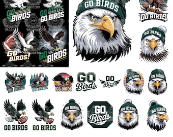20 Go birds svg, Eagles svg, söndagar för fågeln, Philadelphia Football, söndagarsfotboll, Cricut, Silhouette Cut, Fly eagles svg, örnar