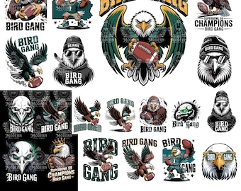 20 Retro Bird Gang Eagle PNG, Retro Philadelphia Digital Download, Eagles Png, Football Eagles Philly