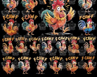 20 F-Caw-F kip grappig, png | Shirtontwerp Crazy Rooster Meme, png PNGEgg | Clipart schreeuwende kip | Digitale download