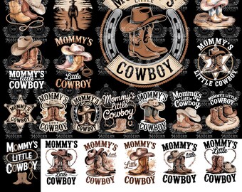 20 Mammas lilla cowboy PNG: Rodeohatt och stövlar sublimerings-PNG (digital nedladdning)