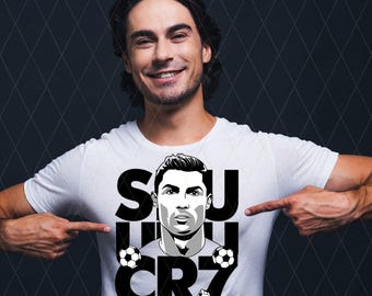 Ronaldo Siuuuu PNG SVG - Digital Download, Football PNG Download, Cristiano Ronaldo CR7 , Football Shirt png, T-shirt Sublimation #7