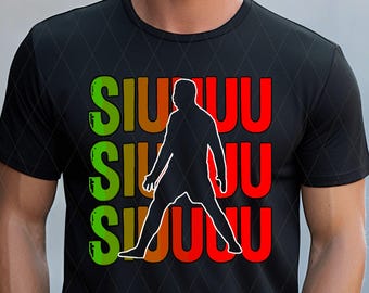 Ronaldo Siuuuu PNG SVG - Digital Download, Football PNG Download, Cristiano Ronaldo CR7 , Football Shirt png, T-shirt Sublimation #6