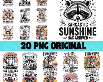 20 Your little ray of sarcastic sunshine svg, Sarcastic svg, Has arrived svg, funny raccoon svg, sassy raccoon , trendy sublimation PNG
