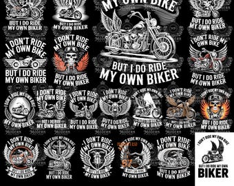 20 No conduzco mi propia moto, pero sí conduzco mi propio SVG de motociclista, sublimación de esqueleto de motocicleta, regalo de motocicleta para ella, sudadera divertida de motociclista