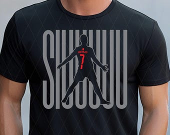 Ronaldo Siuuuu PNG SVG - Digital Download, Football PNG Download, Cristiano Ronaldo CR7 , Football Shirt png, T-shirt Sublimation #2
