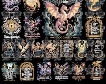 20 Ridoc Quest Squad PNG Instant Download, I Kept The Inside Thoughts Inside PNG, Bookish Gift, Onyx Storm Fourth Wing Graphic File For Fans