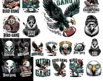 20 Retro Bird Gang Eagle PNG, Football Eagles Philly, Eagles Png, Retro Philadelphia Digital Download