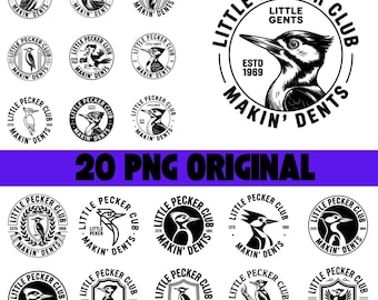 20 Little Pecker Club SVG PNG, Laser Engraving File Leather Hat Patch Designs Vector Logo Cut File Funny Trendy Shirt Adult Cricut cut files