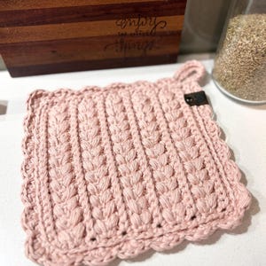 Soporte para ollas, salvamanteles, 100% algodón, almohadilla térmica, idea de regalo para el Día de la Madre, salvamanteles de ganchillo hecho a mano, decoración de cocina, estilo rústico, estilo shabby chic.