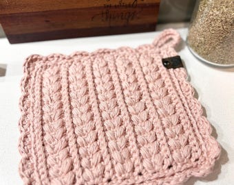 Pot Holder Pot Stand 100% Cotton Heat Pad Mothers Day Gift Idea Handmade Crochet Hot Pad Kitchen Decor Country Farmhouse Decor Shabby Chic