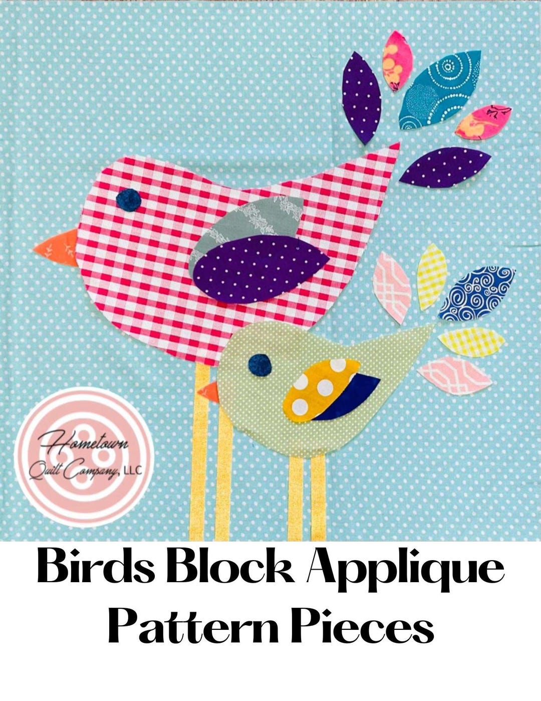 Birds Appliqué Quilt Block Pattern - Etsy