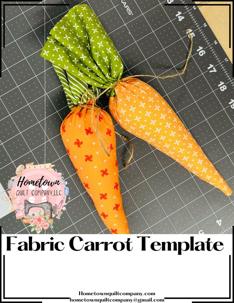 Fabric Carrot Template Etsy Fabric Carrot Template Etsy