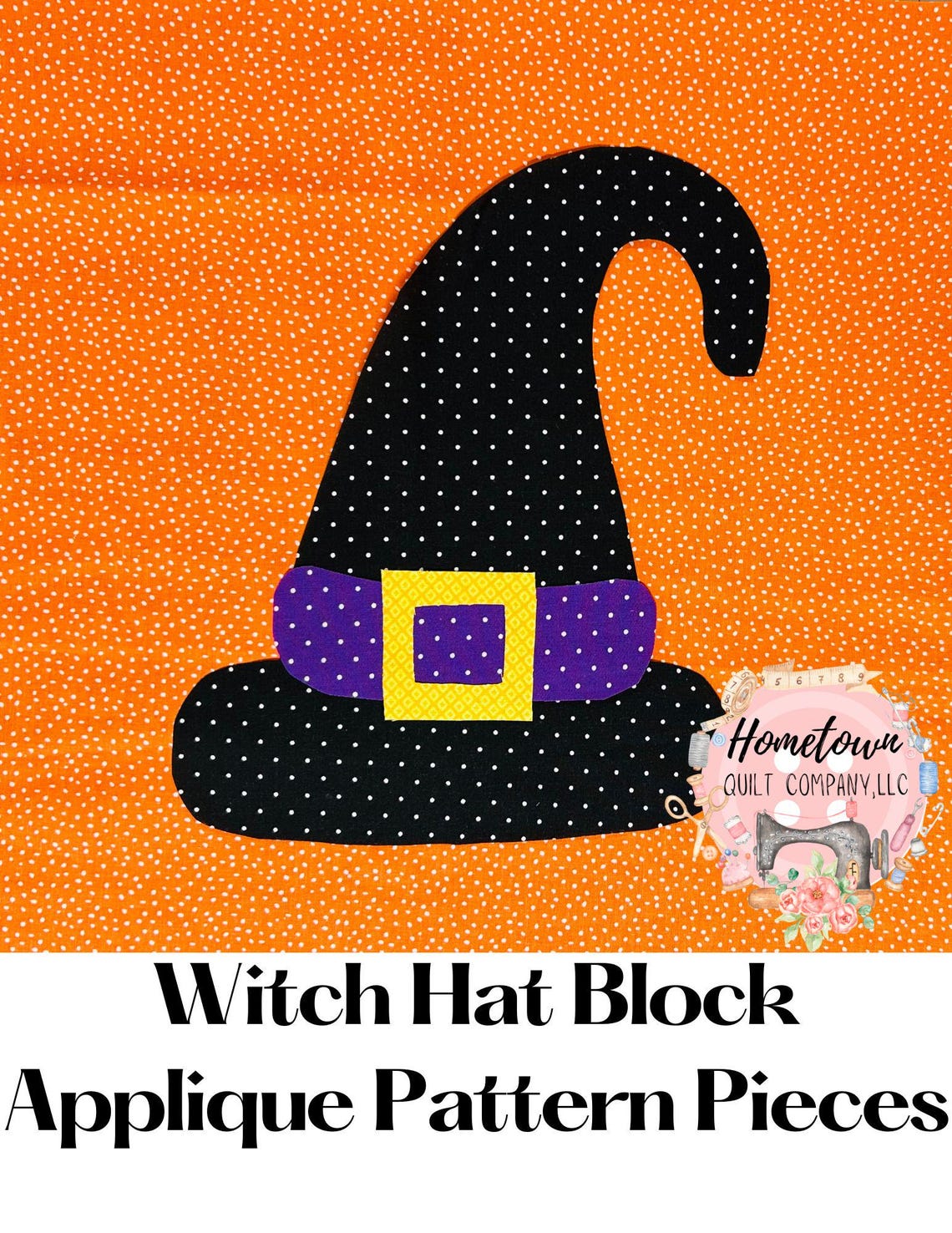 Witch Hat Appliqué Quilt Block Pattern - Etsy