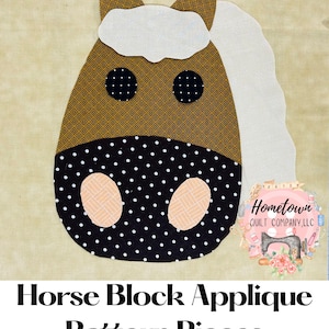 Pferdeapplikationen Quilt Block Pattern
